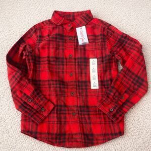 Boys Cat & Jack Size 6/7 Long Sleeve Button Up New with tags